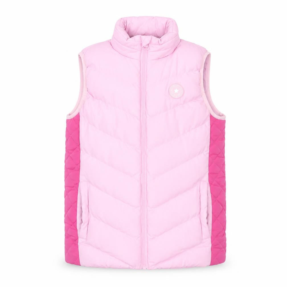 Threadgirls Girls Pink Puffer Gilet Vest 9-10 Years Quilted Waistcoat