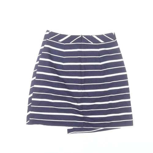 Warehouse Women’s Blue Striped Cotton Pencil Skirt Size 6