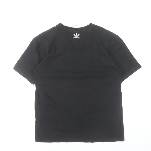 Adidas Men's Black M Short Sleeve Crew Neck Cotton T-Shirt