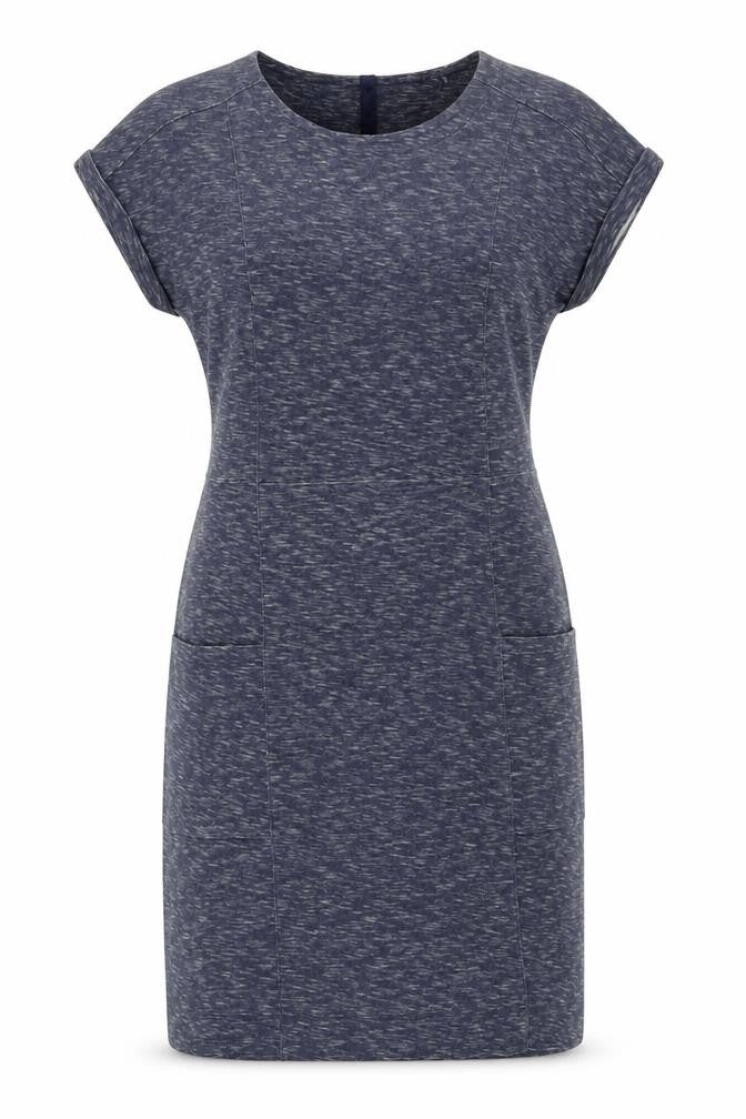 White Stuff Women’s Blue Cotton Shift Dress Size 14 Short Sleeve