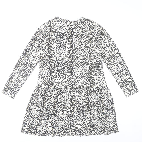 Roberto Cavalli Women’s XS Animal Print Shift Dress Long Sleeve