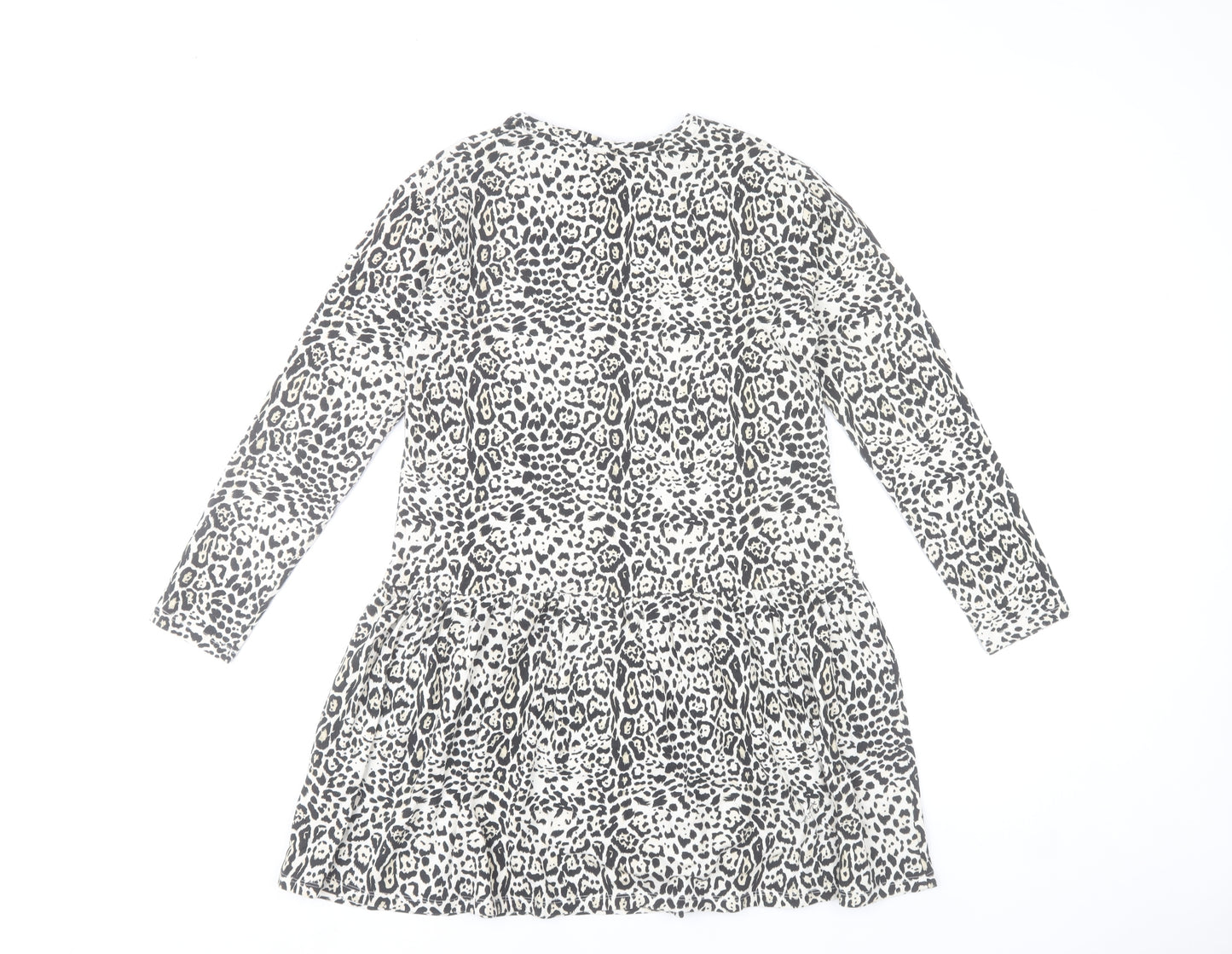 Roberto Cavalli Women’s XS Animal Print Shift Dress Long Sleeve