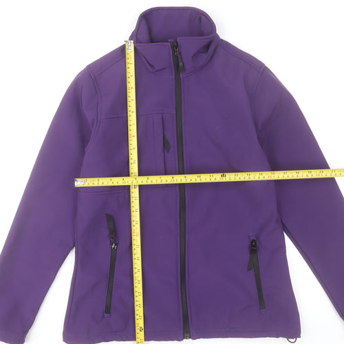 Regatta Women’s Purple Softshell Jacket UK 12 Full Zip Windproof