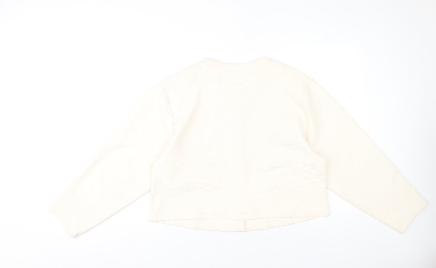 & Other Stories Women Ivory Cotton Cropped Jacket Size 14
