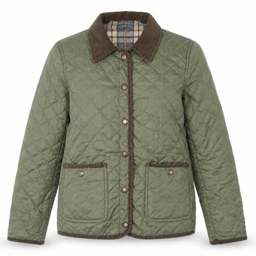 Topshop Women’s Green Quilted Jacket UK 8 Casual Outdoor