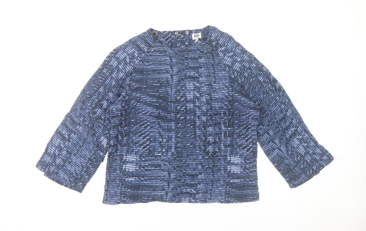 Kin by John Lewis Women’s Blue Striped Viscose Blouse Size 8