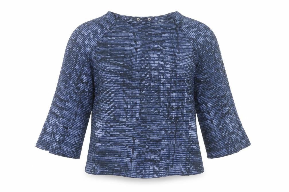 Kin by John Lewis Women’s Blue Striped Viscose Blouse Size 8