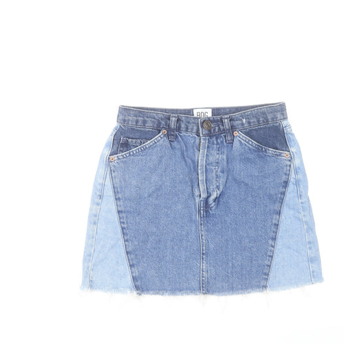 BDG Urban Outfitters Women’s Blue Denim Mini Skirt Size S Cotton Fringe