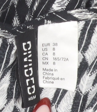 H&M Women Black Viscose Sleeveless Jumpsuit Size 10 Wide-Leg