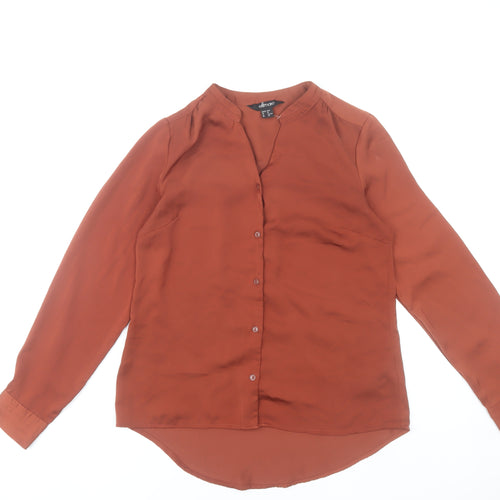 Esmara Women Brown Blouse Size 10 Long Sleeve Button Front