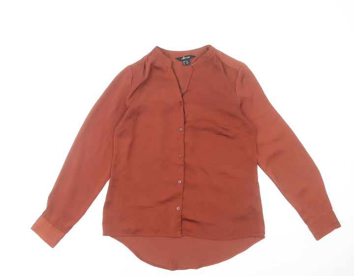 Esmara Women Brown Blouse Size 10 Long Sleeve Button Front