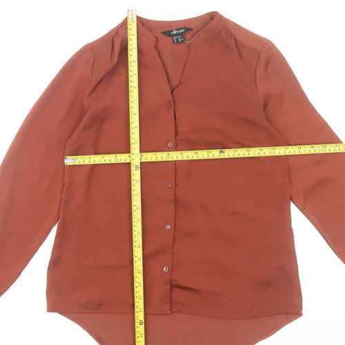 Esmara Women Brown Blouse Size 10 Long Sleeve Button Front