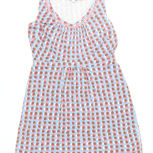 Boden Womens Blue Polka Dot A-Line Jersey Dress Size 10