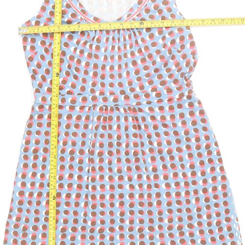 Boden Womens Blue Polka Dot A-Line Jersey Dress Size 10