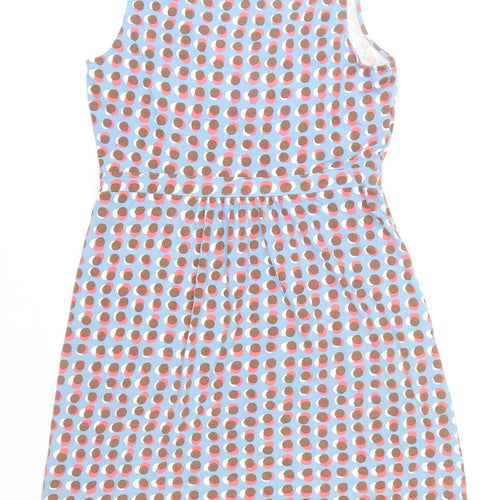 Boden Womens Blue Polka Dot A-Line Jersey Dress Size 10