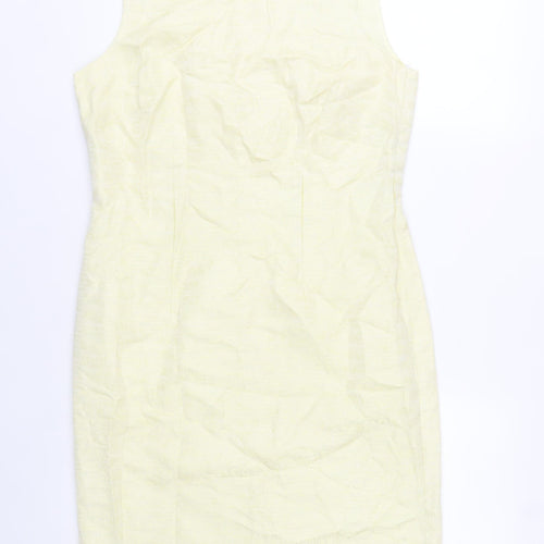 Vera Mont Women’s Yellow Sleeveless Sheath Dress Size 16