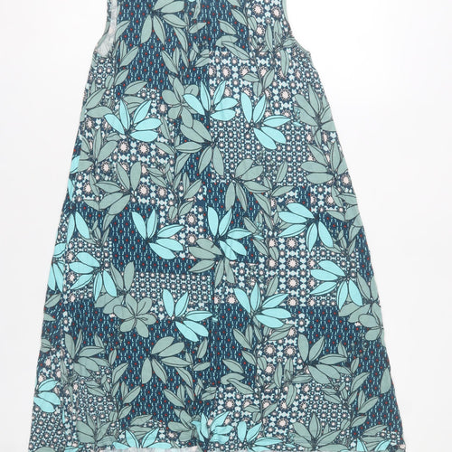 White Stuff Women’s Blue Floral Sleeveless Shift Dress UK 6
