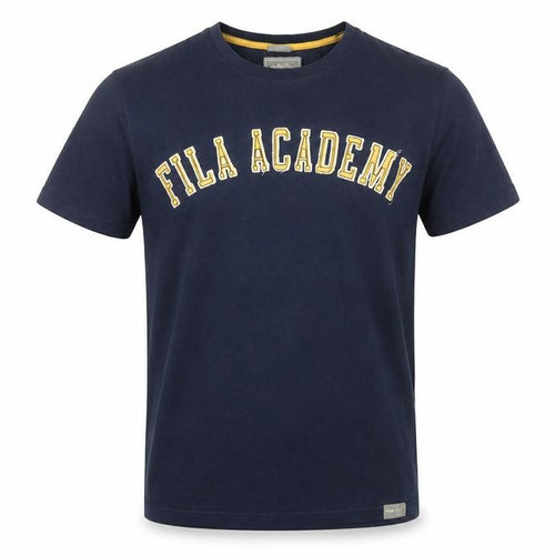 Fila Academy Mens Small Blue Crew Neck Graphic Logo T-Shirt