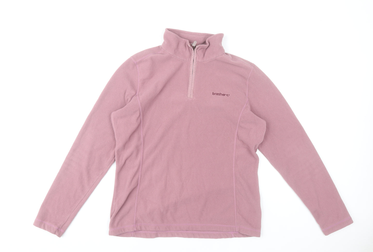 Brasher Women Pink Fleece Sweatshirt UK 12 Outdoor Hiking Pullover