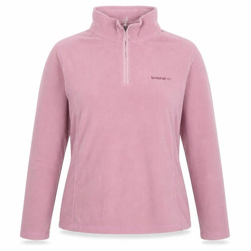 Brasher Women Pink Fleece Sweatshirt UK 12 Outdoor Hiking Pullover