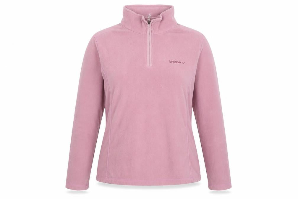 Brasher Women Pink Fleece Sweatshirt UK 12 Outdoor Hiking Pullover