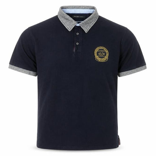 Selected Homme Men's Navy Blue XL Polo Shirt Short Sleeve Cotton