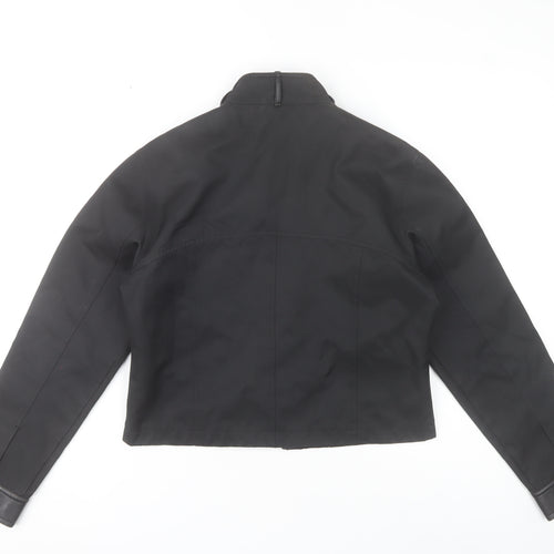 DNM Womens Black Size 14 Cropped Zip Up Jacket Classic Style
