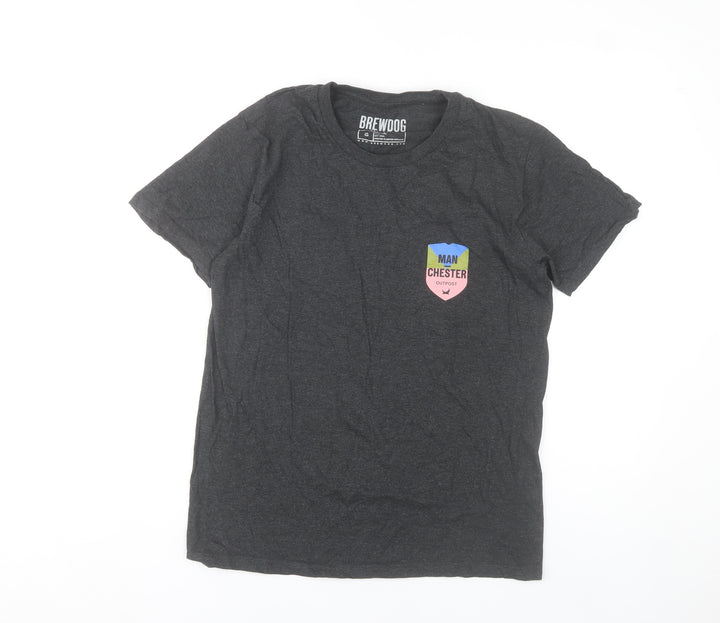 BrewDog Men's Black Small Manchester Graphic T-Shirt