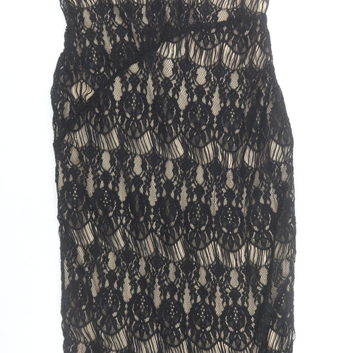 Rachael & Chloe Women’s Black Lace Sheath Sleeveless Dress L