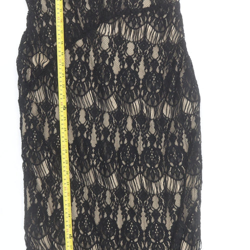 Rachael & Chloe Women’s Black Lace Sheath Sleeveless Dress L