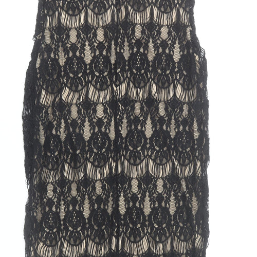 Rachael & Chloe Women’s Black Lace Sheath Sleeveless Dress L
