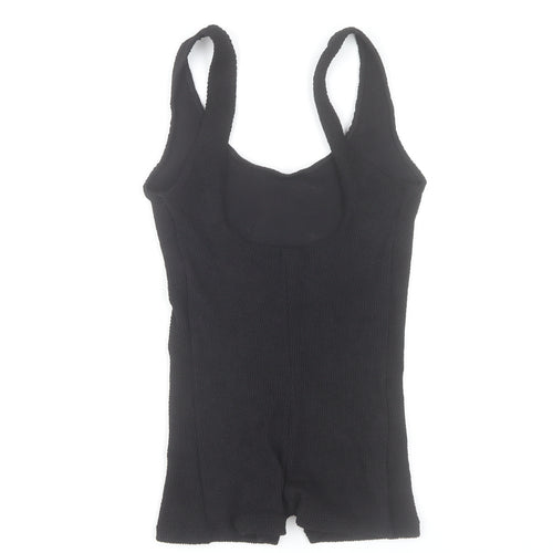 ASOS DESIGN Women Black One Size Stretch Knit Playsuit