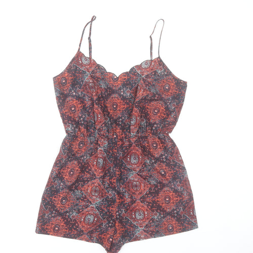 Sparkle & Fade Womens Multicoloured Bohemian Playsuit Size S Polyester