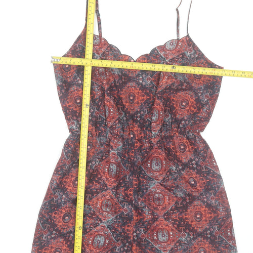 Sparkle & Fade Womens Multicoloured Bohemian Playsuit Size S Polyester