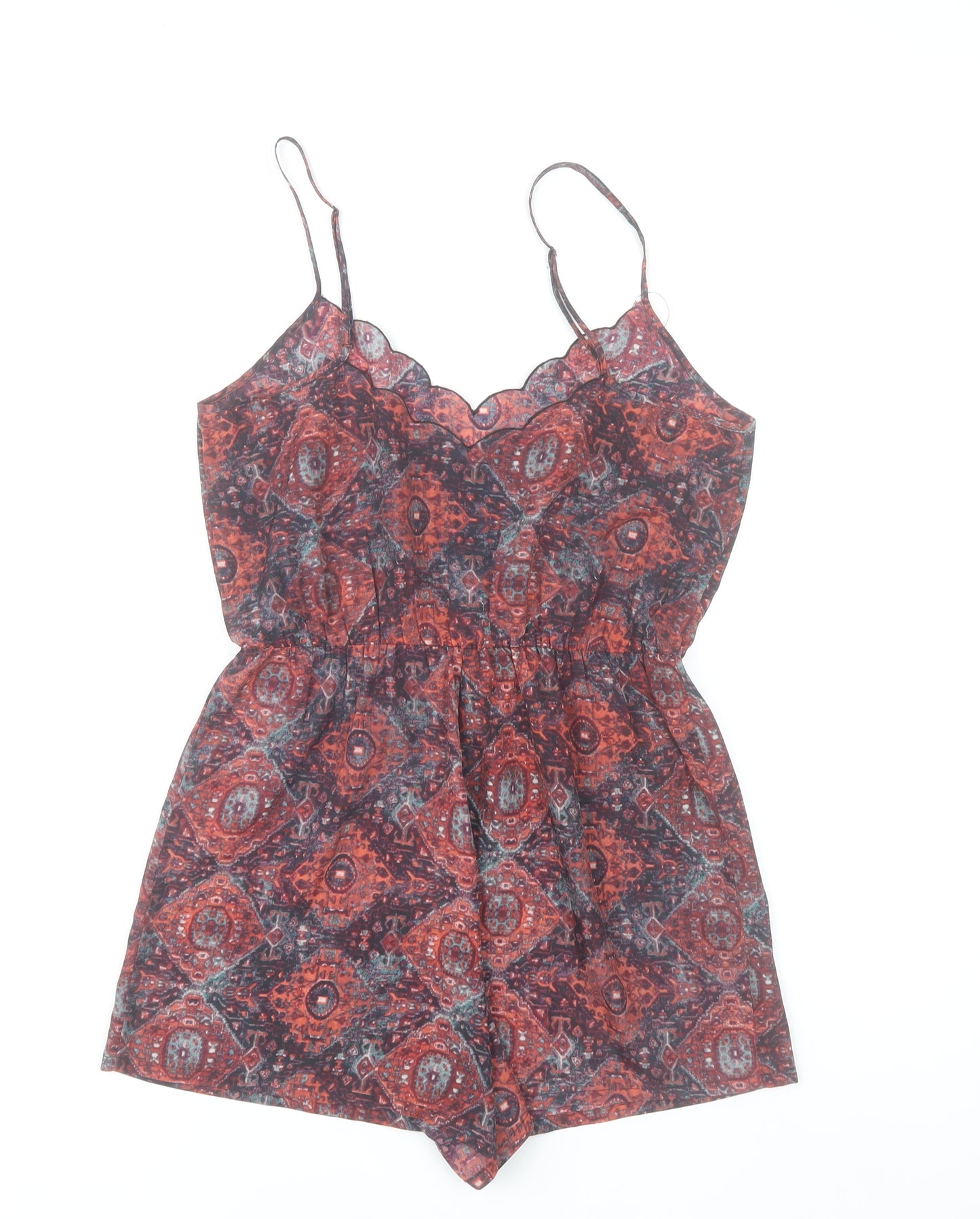 Sparkle & Fade Womens Multicoloured Bohemian Playsuit Size S Polyester