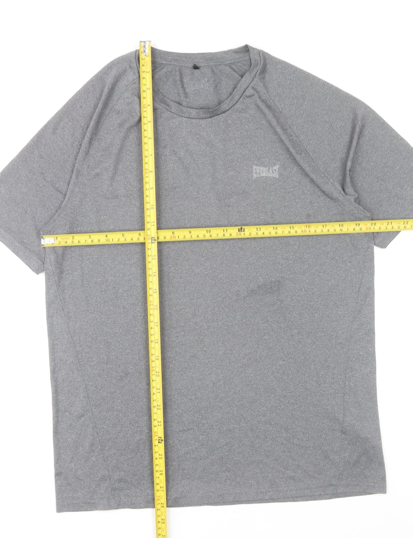 Everlast Mens Grey L Regular Fit Polyester Gym Training T-Shirt
