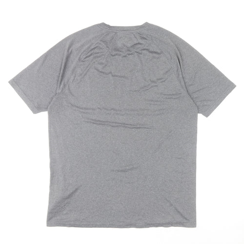 Everlast Mens Grey L Regular Fit Polyester Gym Training T-Shirt