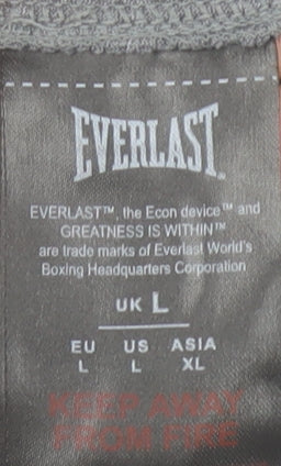 Everlast Mens Grey L Regular Fit Polyester Gym Training T-Shirt