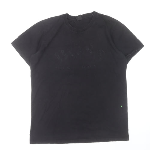 Hugo Boss Men’s Black XL Crew Neck Short Sleeve Cotton T-Shirt