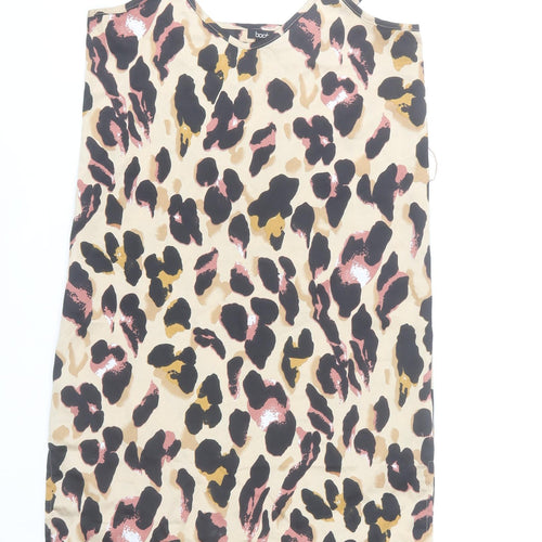 Boohoo Women’s Multicoloured Leopard Print Slip Dress Size 6