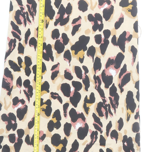 Boohoo Women’s Multicoloured Leopard Print Slip Dress Size 6