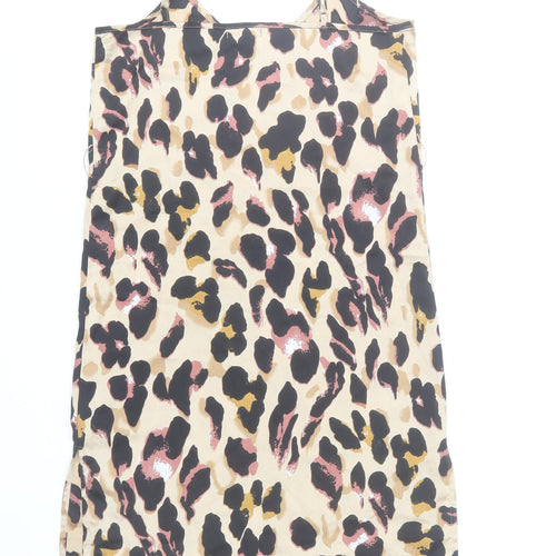 Boohoo Women’s Multicoloured Leopard Print Slip Dress Size 6