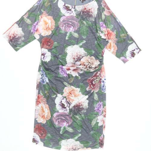 Phase Eight Womens Multicoloured Floral Sheath Dress Size 16
