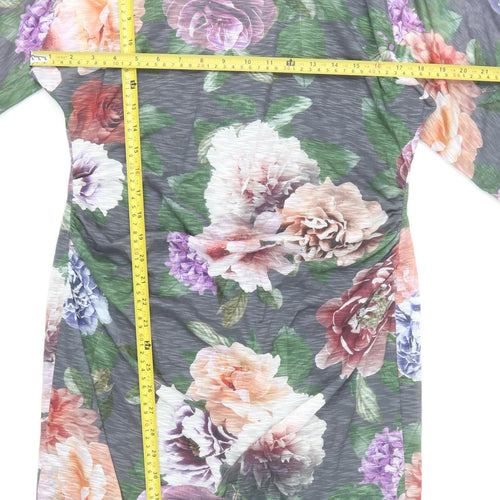 Phase Eight Womens Multicoloured Floral Sheath Dress Size 16