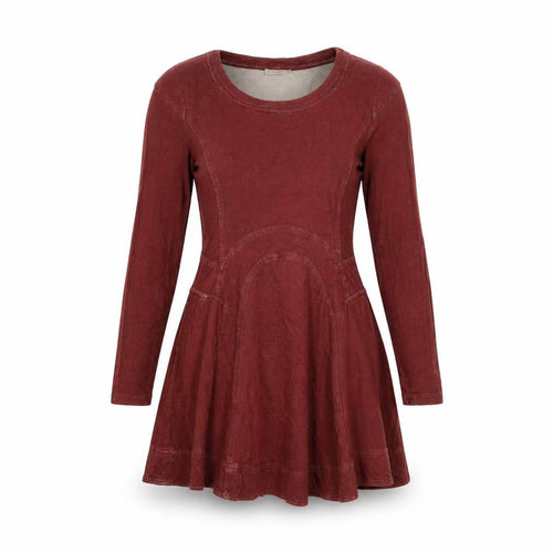 Whistles Women’s Red Cotton Skater Dress Size 12 Long Sleeve