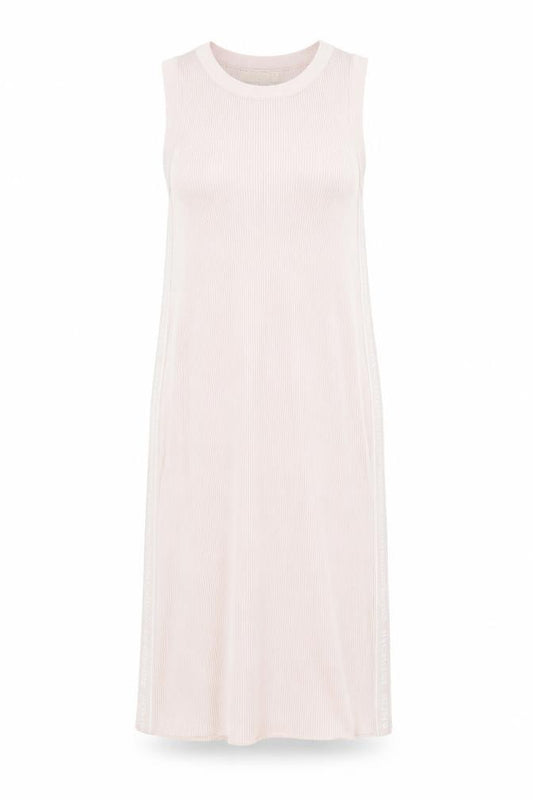 Front view of Michael Kors women’s pink xl tank dress sleeveless logo casual