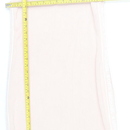 Michael Kors Womens Pink XL Tank Dress Sleeveless Logo Casual