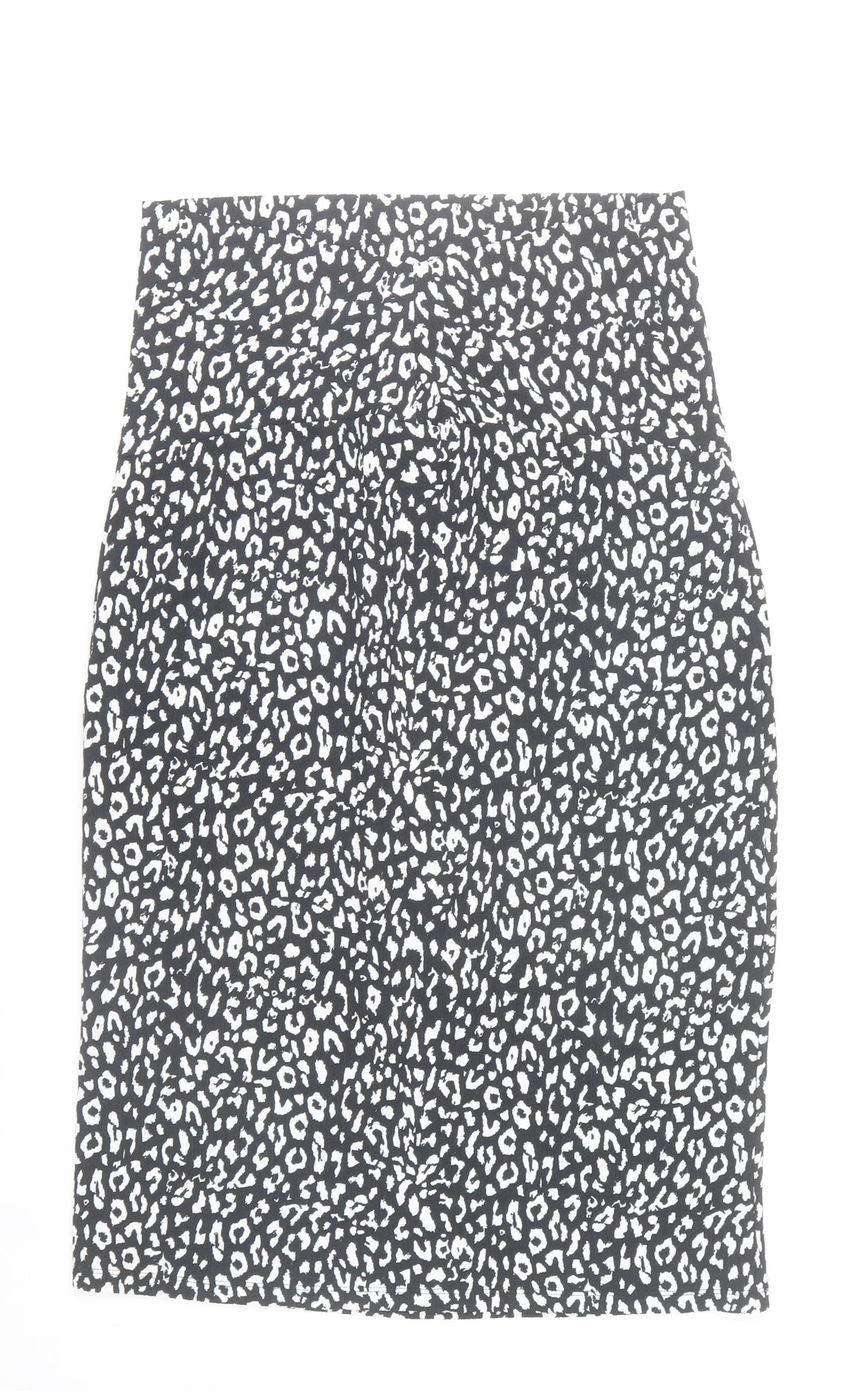 Mamalicious Women’s Black Animal Print Pencil Skirt L Maternity