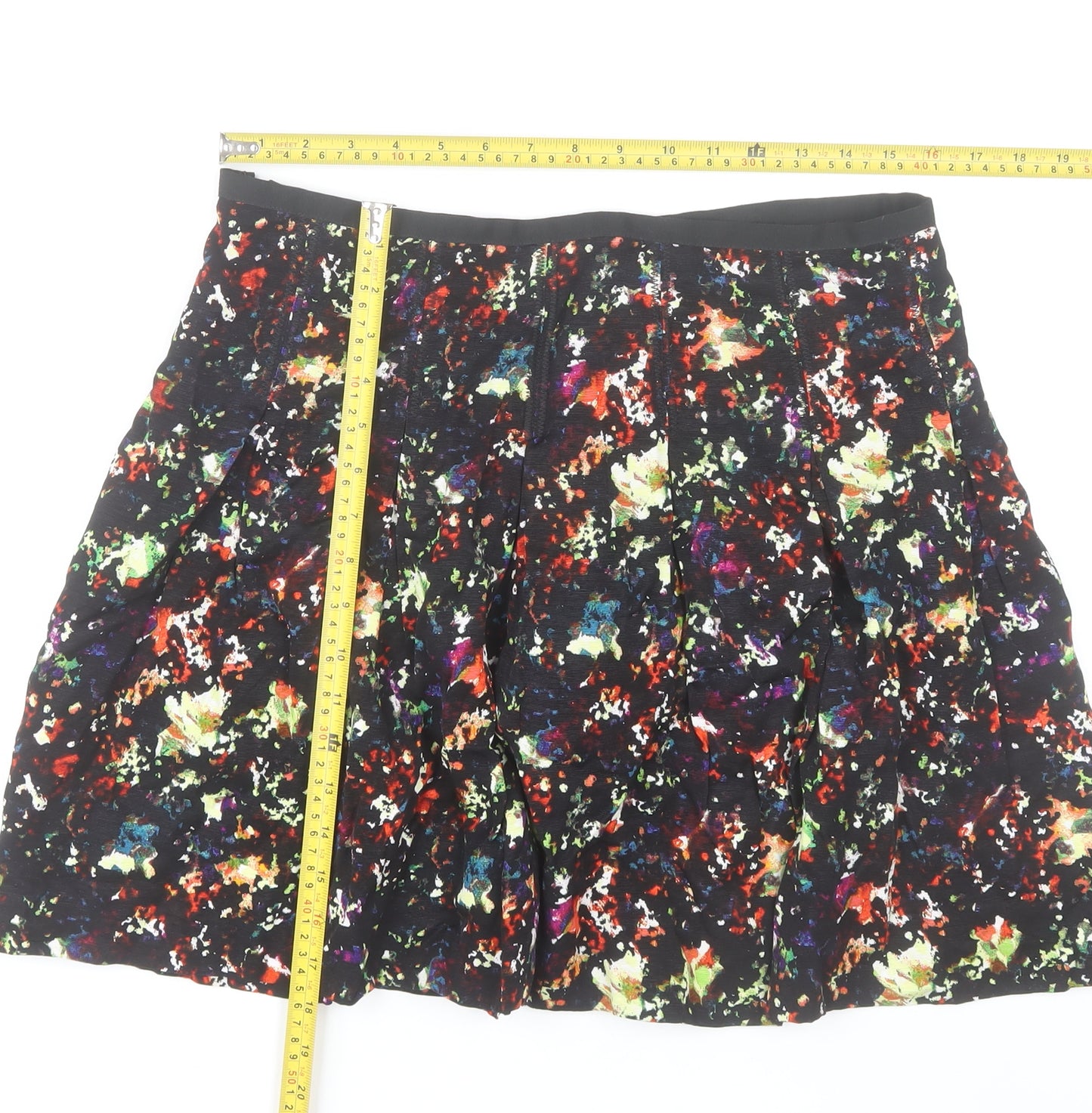 GAP Women’s Multicoloured Floral Pleated Knee Length Skirt Size 10