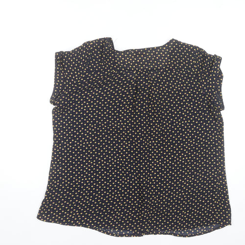Louche Womens Blue Polka Dot Blouse Size 14 Sleeveless Casual Top